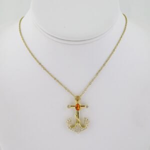 SET1592 Cadenas - Colgante -  Chain W - Pendants - 14K Real Color - Zircon Stone - 2mmX50cm