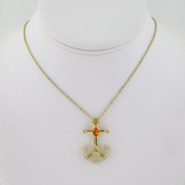 SET1592 Cadenas - Colgante -  Chain W - Pendants - 14K Real Color - Zircon Stone - 2mmX50cm