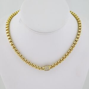 SET1598 Gargantilla - Choker - Zircon Stone - 14K Real Color
