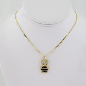 SET1602 Cadenas - Colgante -  Chain W - Pendants - 14K Real Color - Zircon Stone - 2mmX50cm