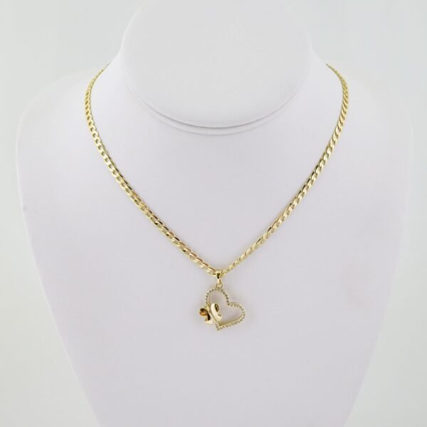 SET1646 Cadenas - Colgante -  Chain W - Pendants - 14K Real Color - Zircon Stone - 3mmX45cm