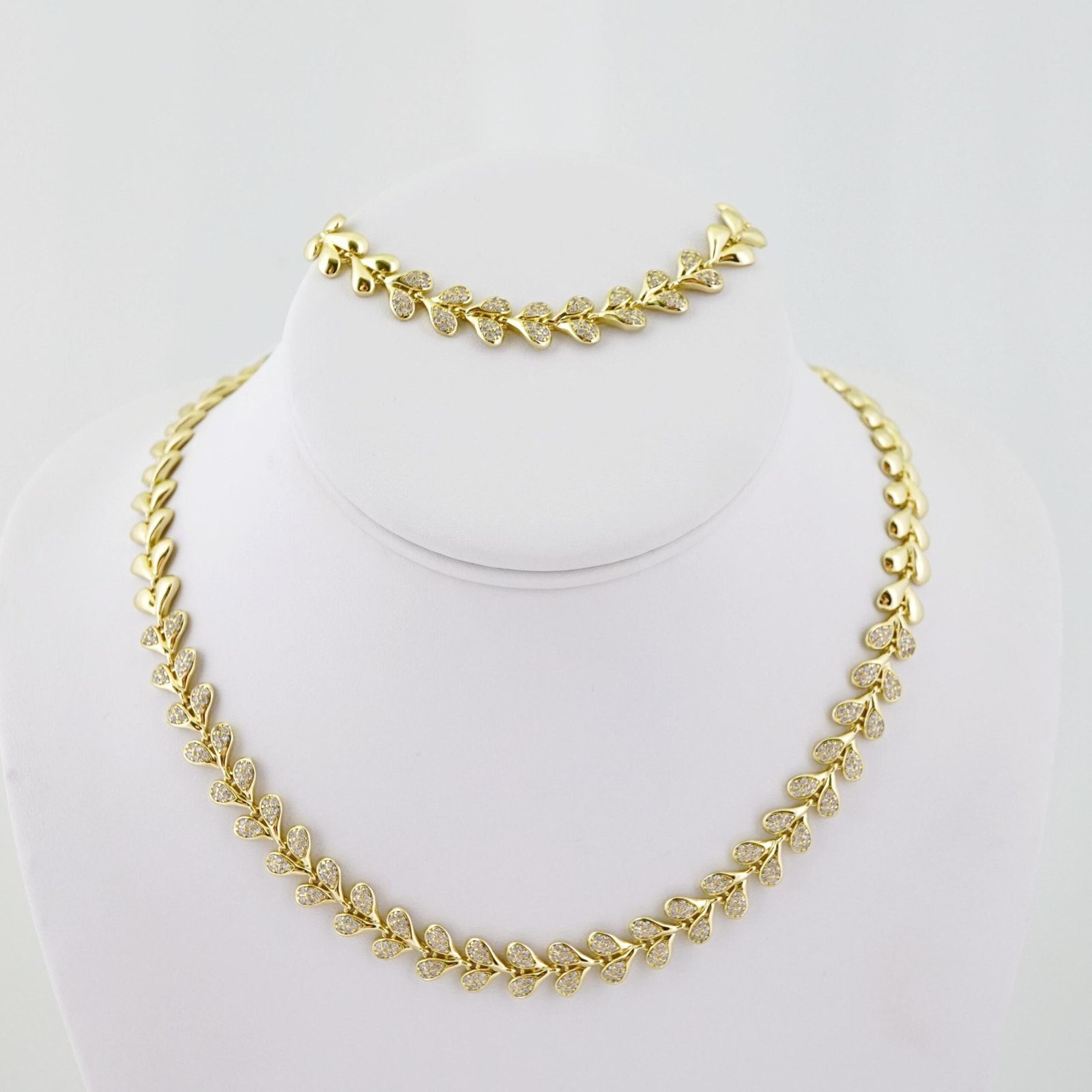 SET1644 Gargantilla & Pulsera - Choker W - Bracelet - Zircon Stone - 14K Real Color