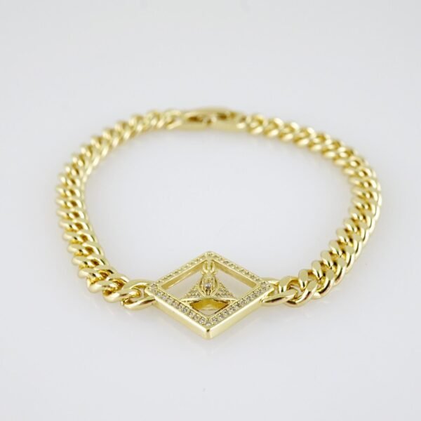 B1476 Bracelet - Pulseras - Zircon Stone - 14K Real Color - Image 2