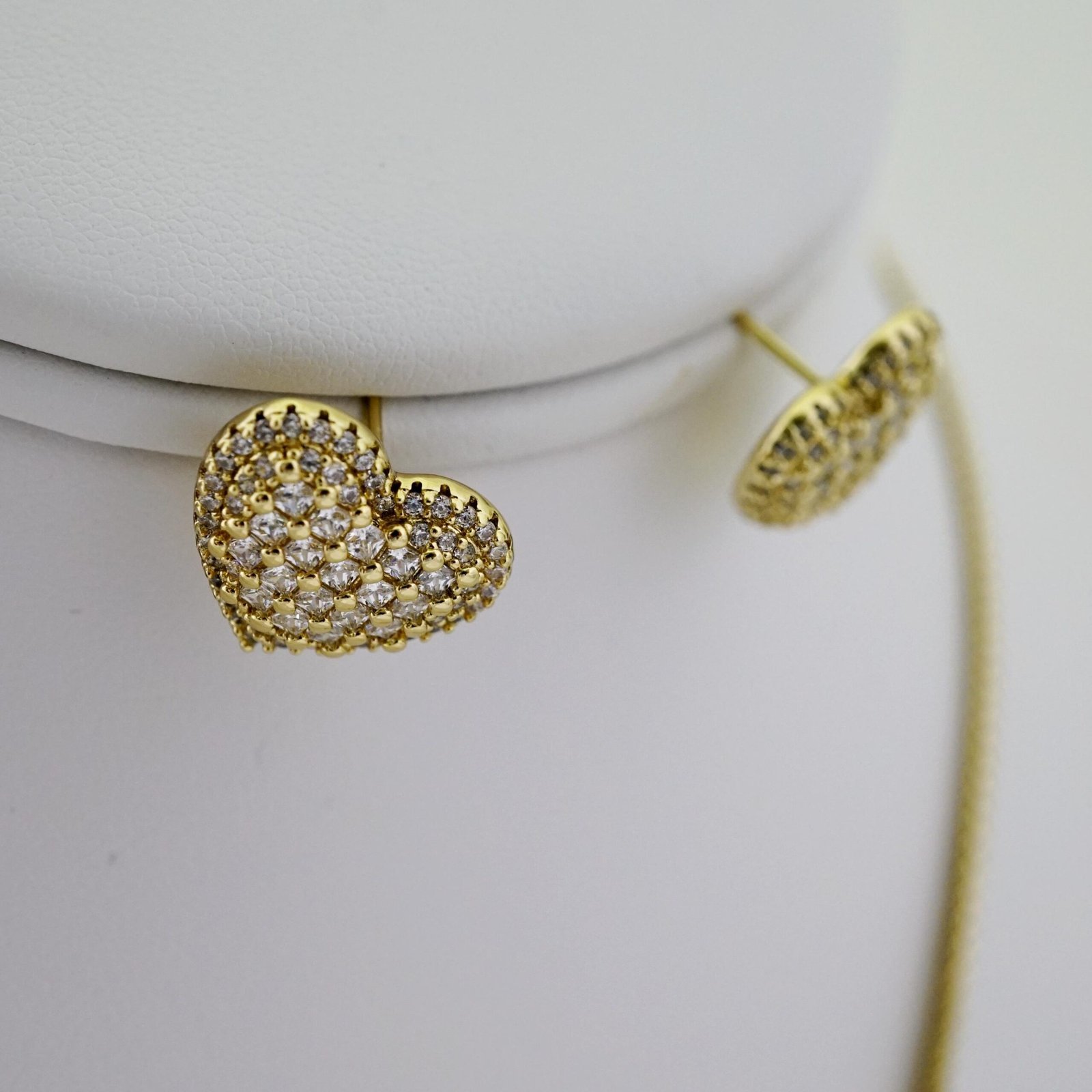 SET1684 Choker - Earrings - Aretes - Zircon Stone - 14K Real Color - Image 4