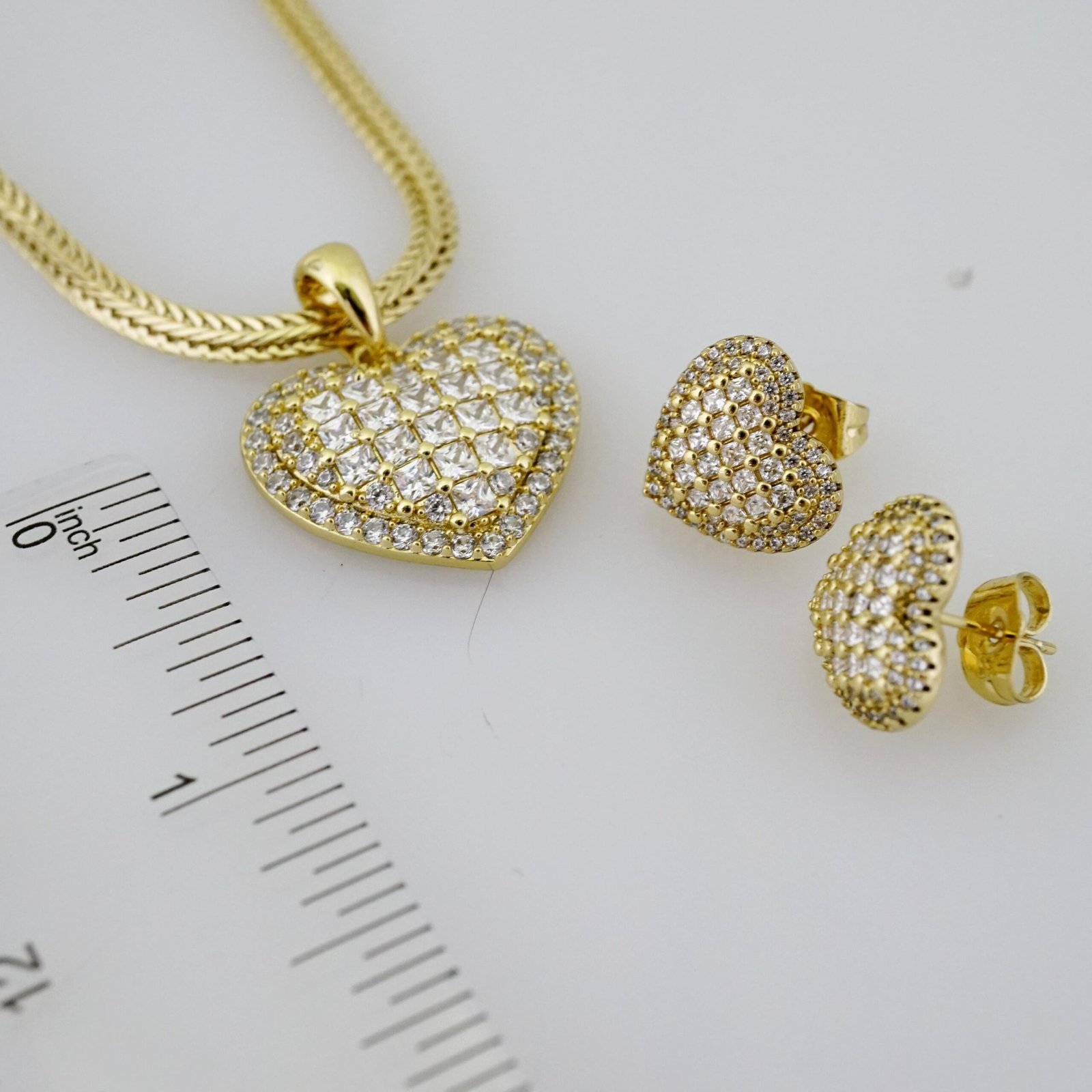 SET1684 Choker - Earrings - Aretes - Zircon Stone - 14K Real Color - Image 3