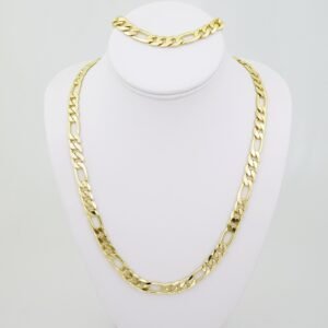 SET1687 Cadenas - Pulsera - Chain - Bracelet - 14K Real Color - Plain 10mmX60cm