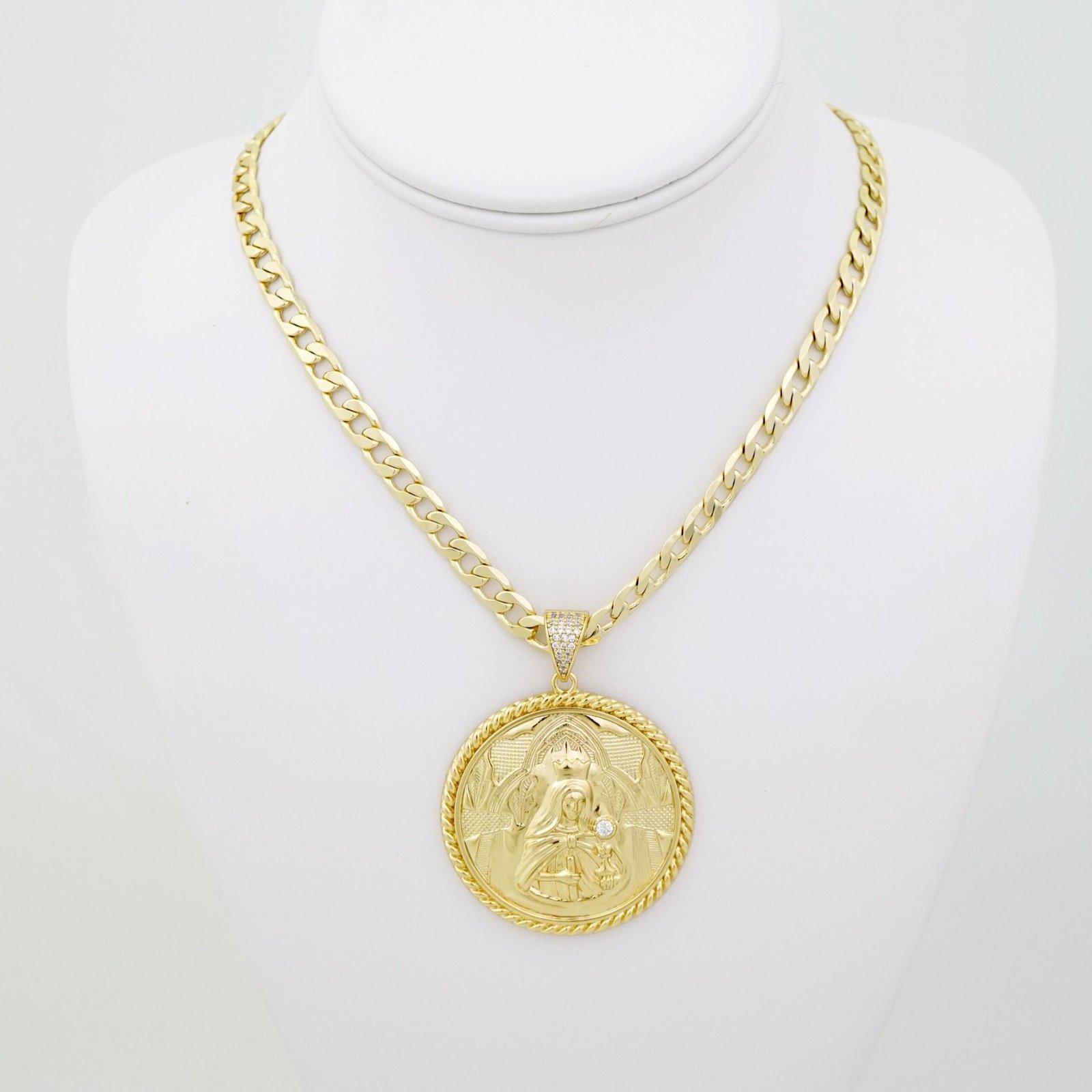 SET1691 Cadenas & Colgantes - Chain - Pendants - 14K Real Color - Zircon Stone - 6mmX60cm