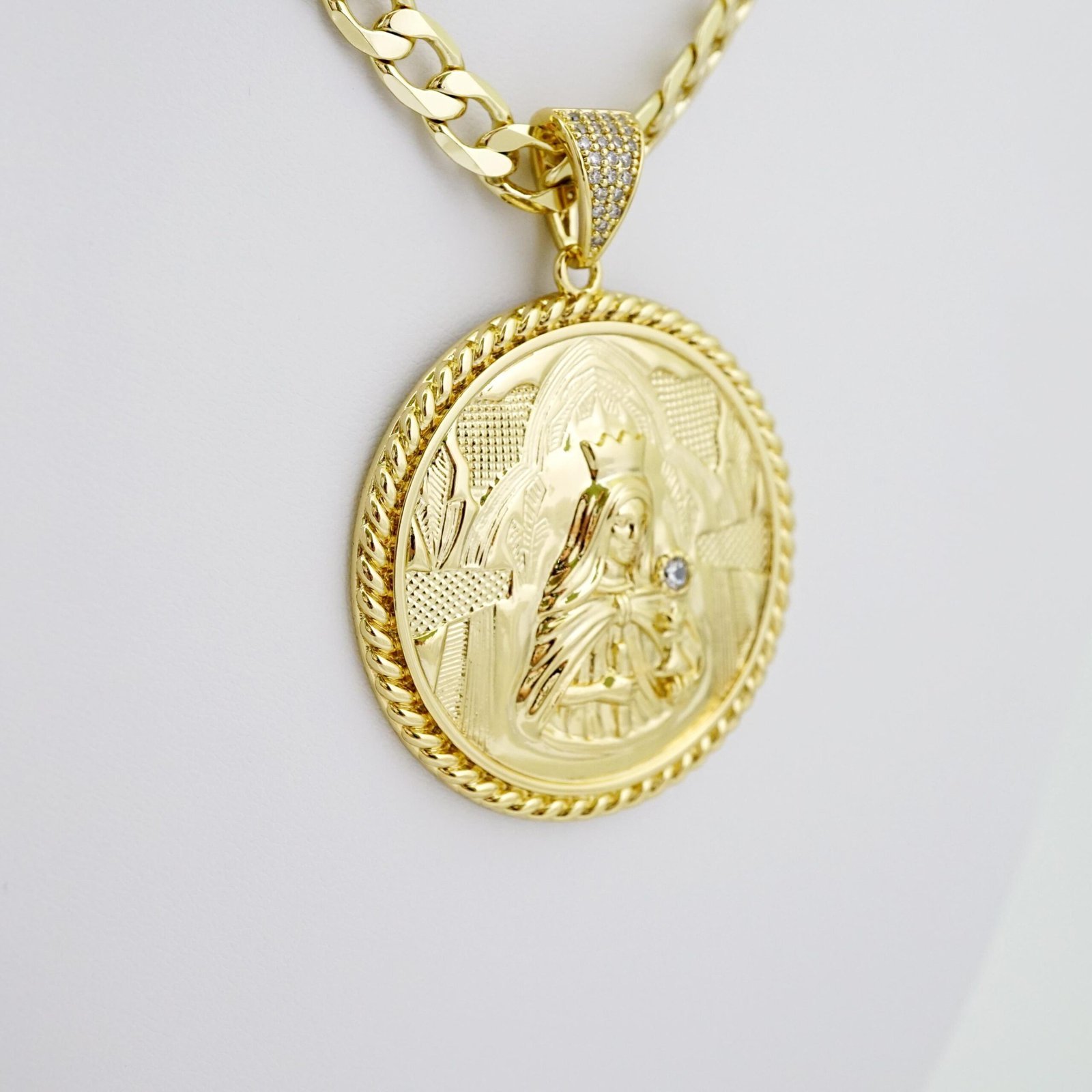 SET1691 Cadenas & Colgantes - Chain - Pendants - 14K Real Color - Zircon Stone - 6mmX60cm - Image 2