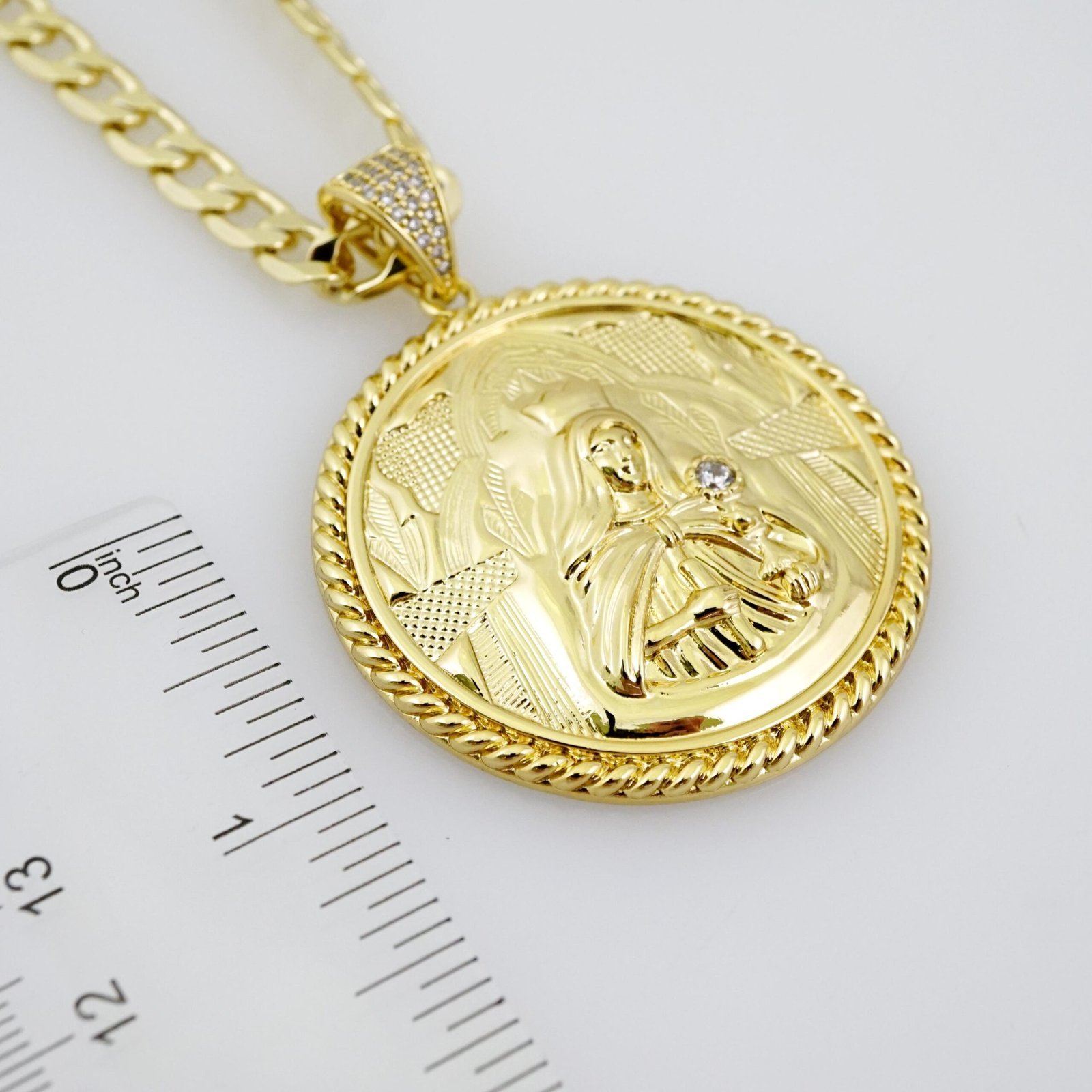 SET1691 Cadenas & Colgantes - Chain - Pendants - 14K Real Color - Zircon Stone - 6mmX60cm - Image 3