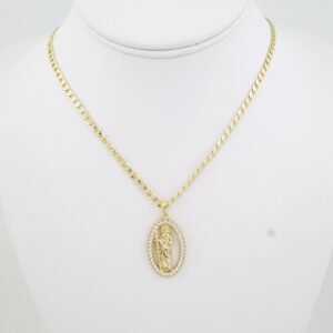 SET1703 Cadenas & Colgantes - Chain - Pendants - Zircon Stone - 14K Real Color - 3mmX60cm