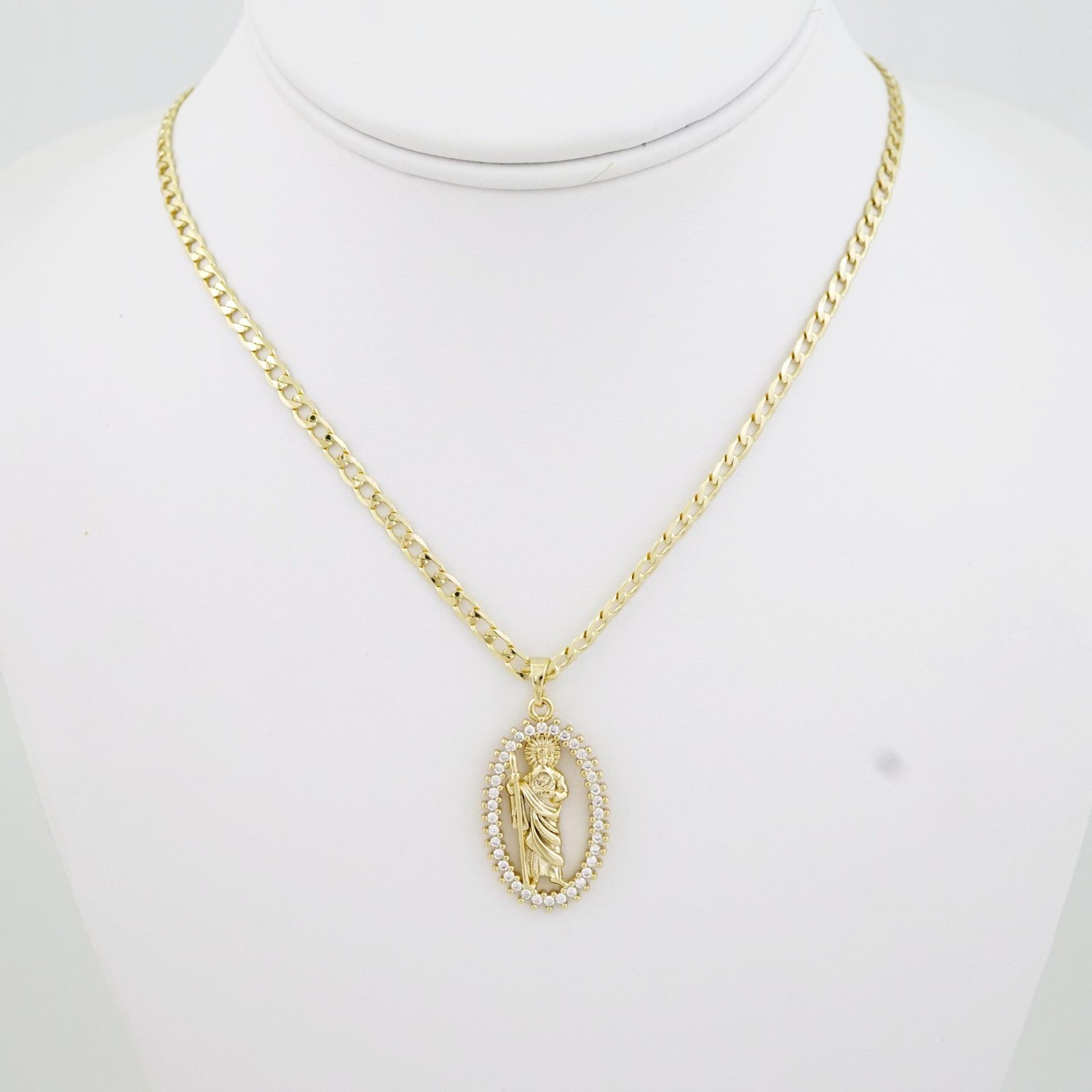 SET1703 Cadenas & Colgantes - Chain - Pendants - Zircon Stone - 14K Real Color - 3mmX60cm