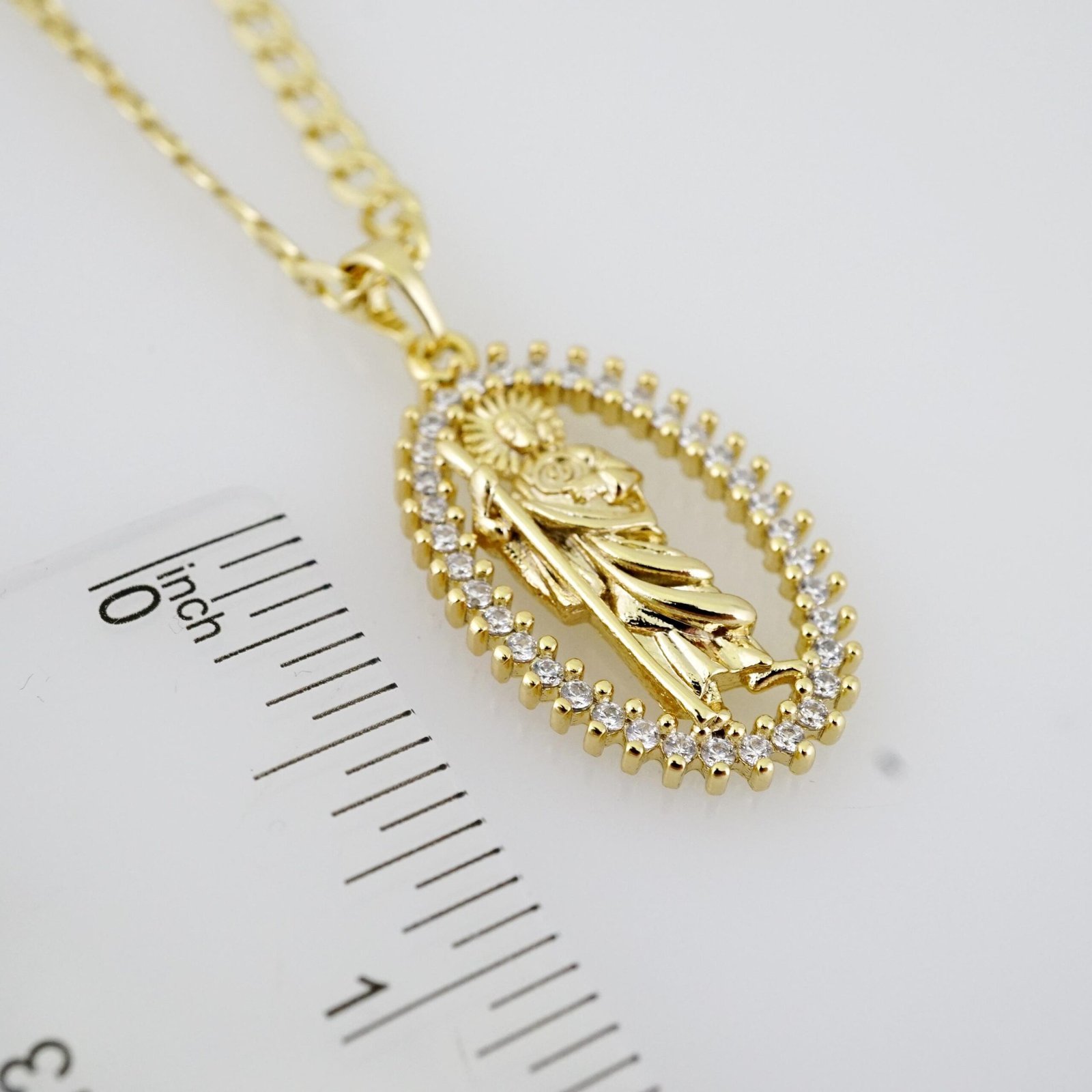 SET1703 Cadenas & Colgantes - Chain - Pendants - Zircon Stone - 14K Real Color - 3mmX60cm - Image 3