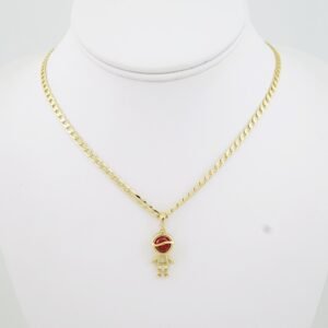 SET1704 Cadenas & Colgantes - Chain - Pendants - Zircon Stone - 14K Real Color - 3mmX45cm