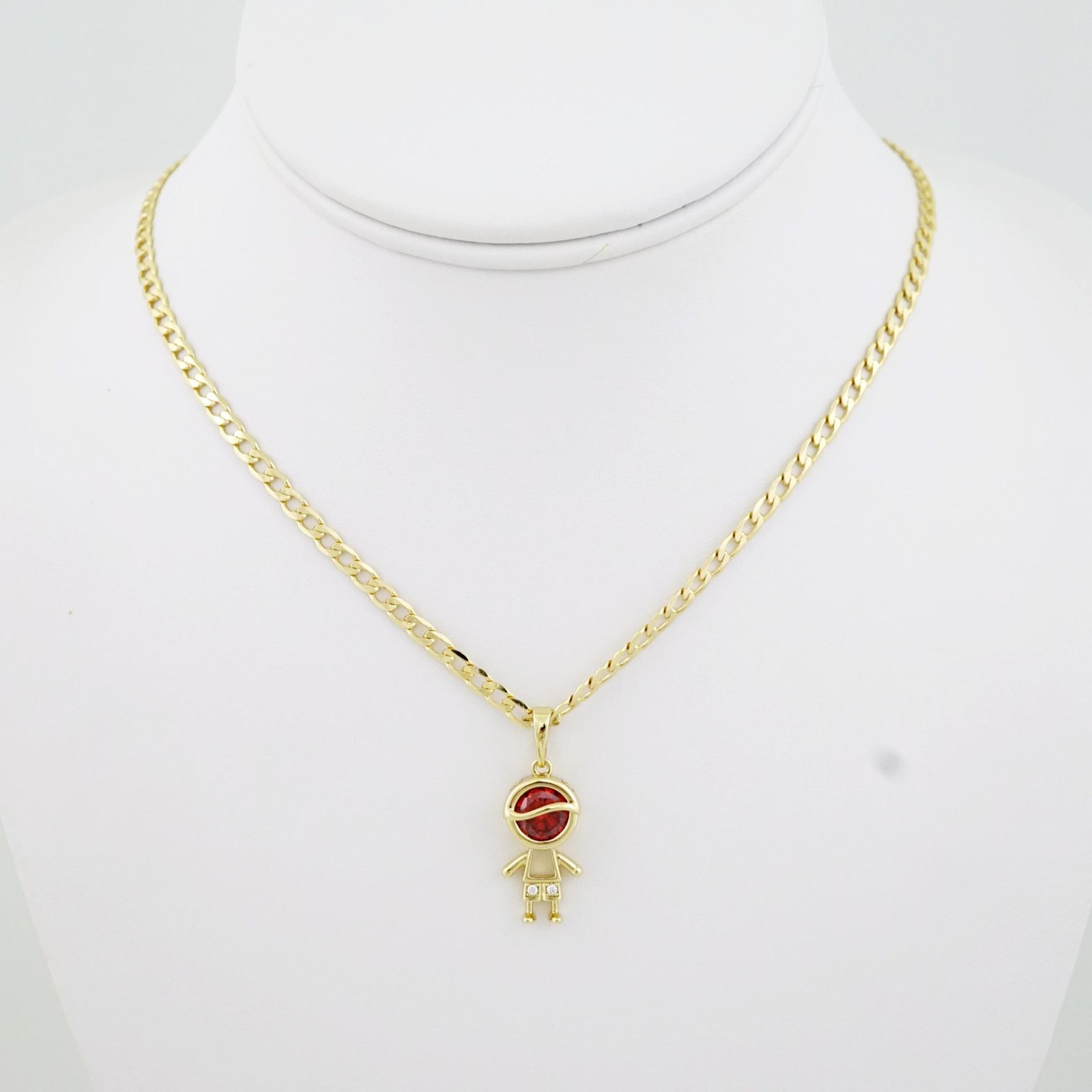 SET1704 Cadenas & Colgantes - Chain - Pendants - Zircon Stone - 14K Real Color - 3mmX45cm