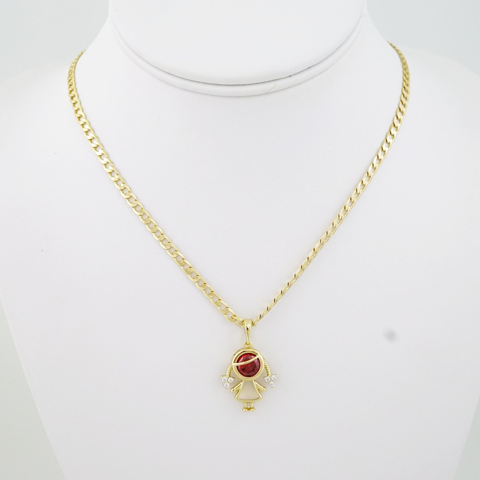 SET1705 Cadenas & Colgantes - Chain - Pendants - Zircon Stone - 14K Real Color - 3mmX45cm