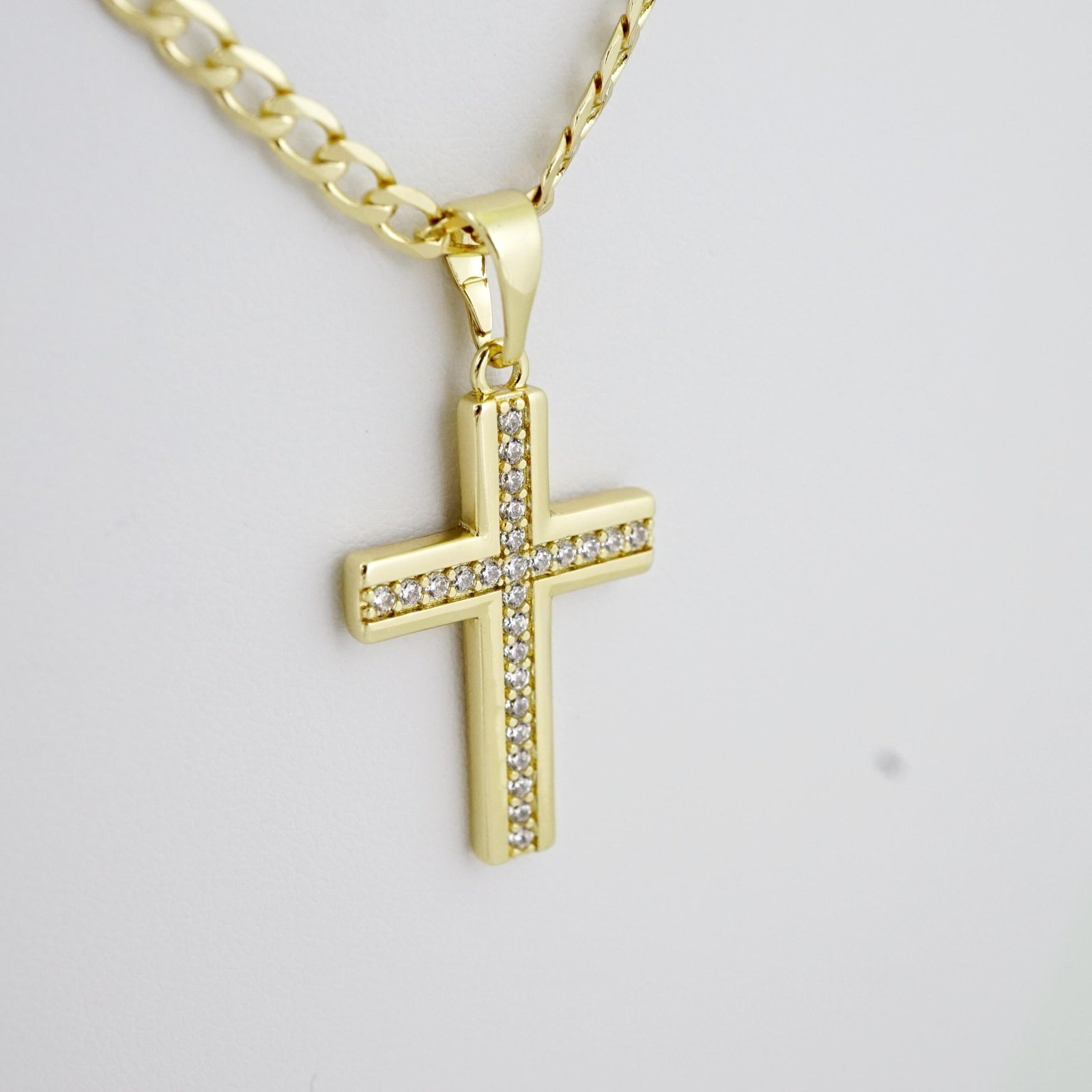 SET1706 Cadenas & Colgantes - Chain - Pendants - Zircon Stone - 14K Real Color - 3mmX60cm - Image 2