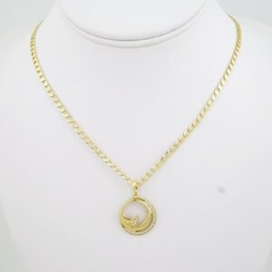 SET1709 Cadenas & Colgantes - Chain - Pendants - Zircon Stone - 14K Real Color - 3mmX60cm