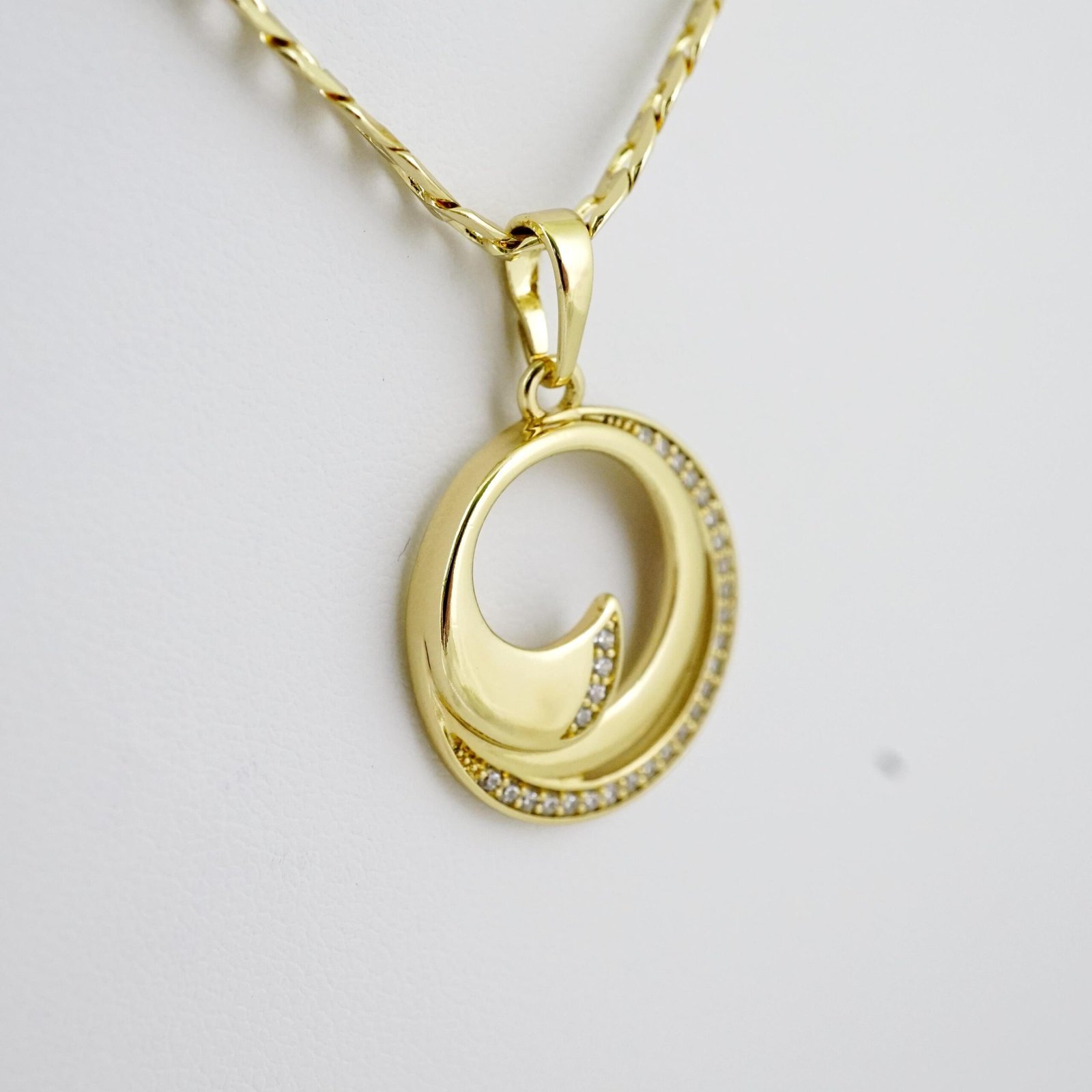 SET1709 Cadenas & Colgantes - Chain - Pendants - Zircon Stone - 14K Real Color - 3mmX60cm - Image 2