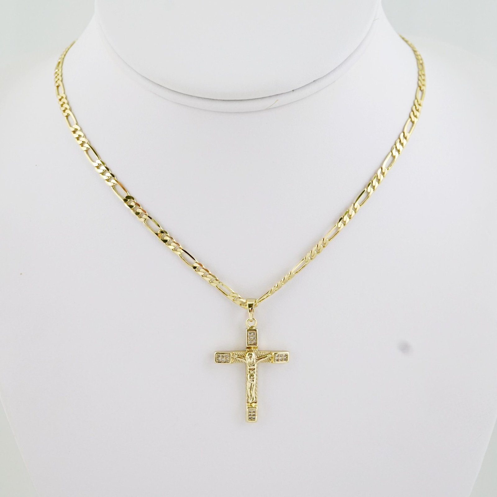 SET1711 Cadenas & Colgantes - Chain - Pendants - Zircon Stone - 14K Real Color - 3mmX45cm