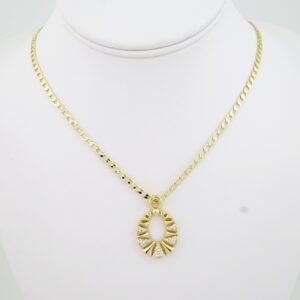 SET1712  Cadenas & Colgantes - Chain - Pendants - Zircon Stone - 14K Real Color - 3mmX60cm