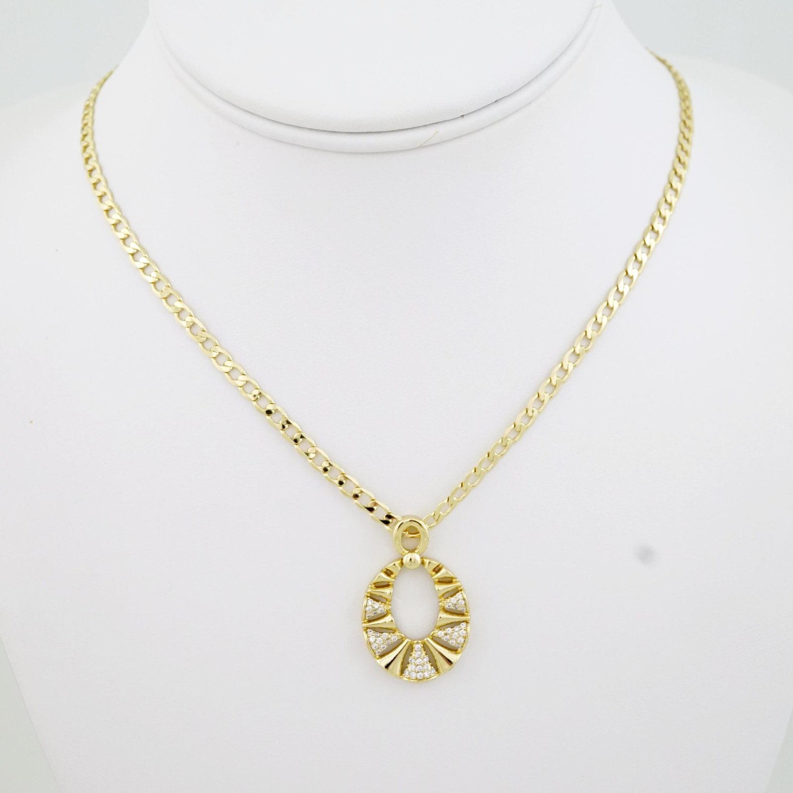 SET1712 Cadenas & Colgantes - Chain - Pendants - Zircon Stone - 14K Real Color - 3mmX60cm