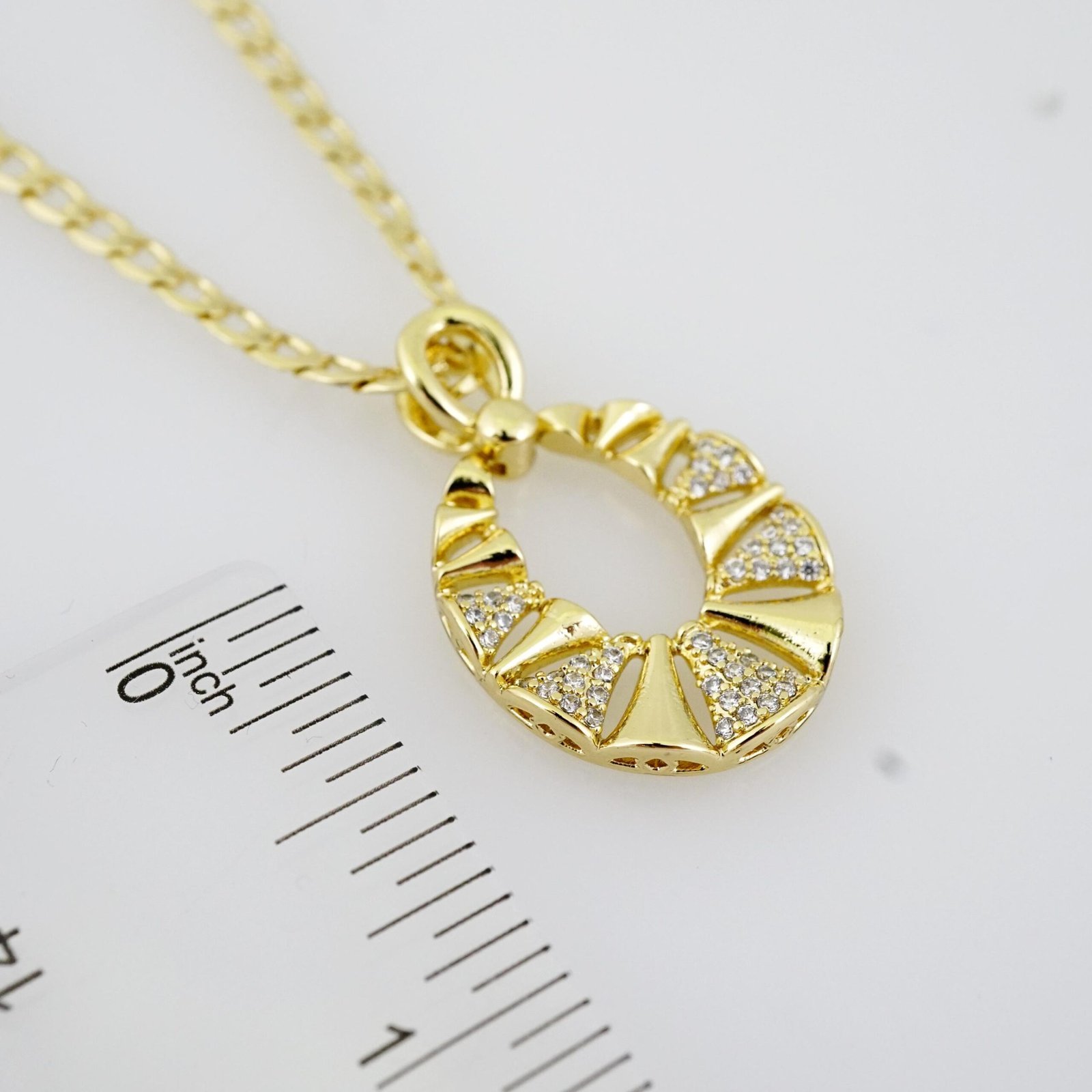 SET1712 Cadenas & Colgantes - Chain - Pendants - Zircon Stone - 14K Real Color - 3mmX60cm - Image 3