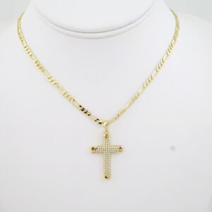 SET1714 Cadenas & Colgantes - Chain - Pendants - Zircon Stone - 14K Real Color - 3mmX45cm