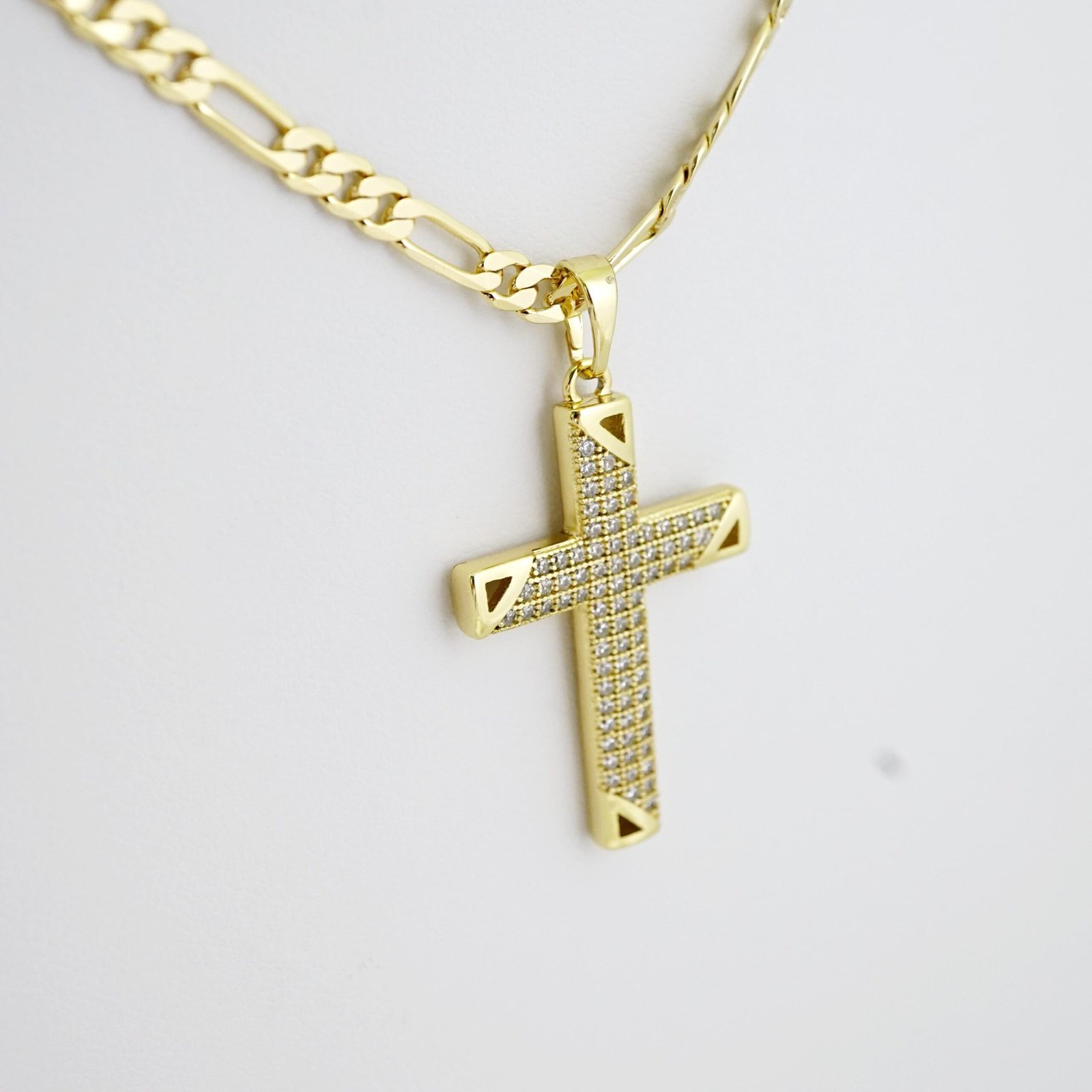 SET1714 Cadenas & Colgantes - Chain - Pendants - Zircon Stone - 14K Real Color - 3mmX45cm - Image 2