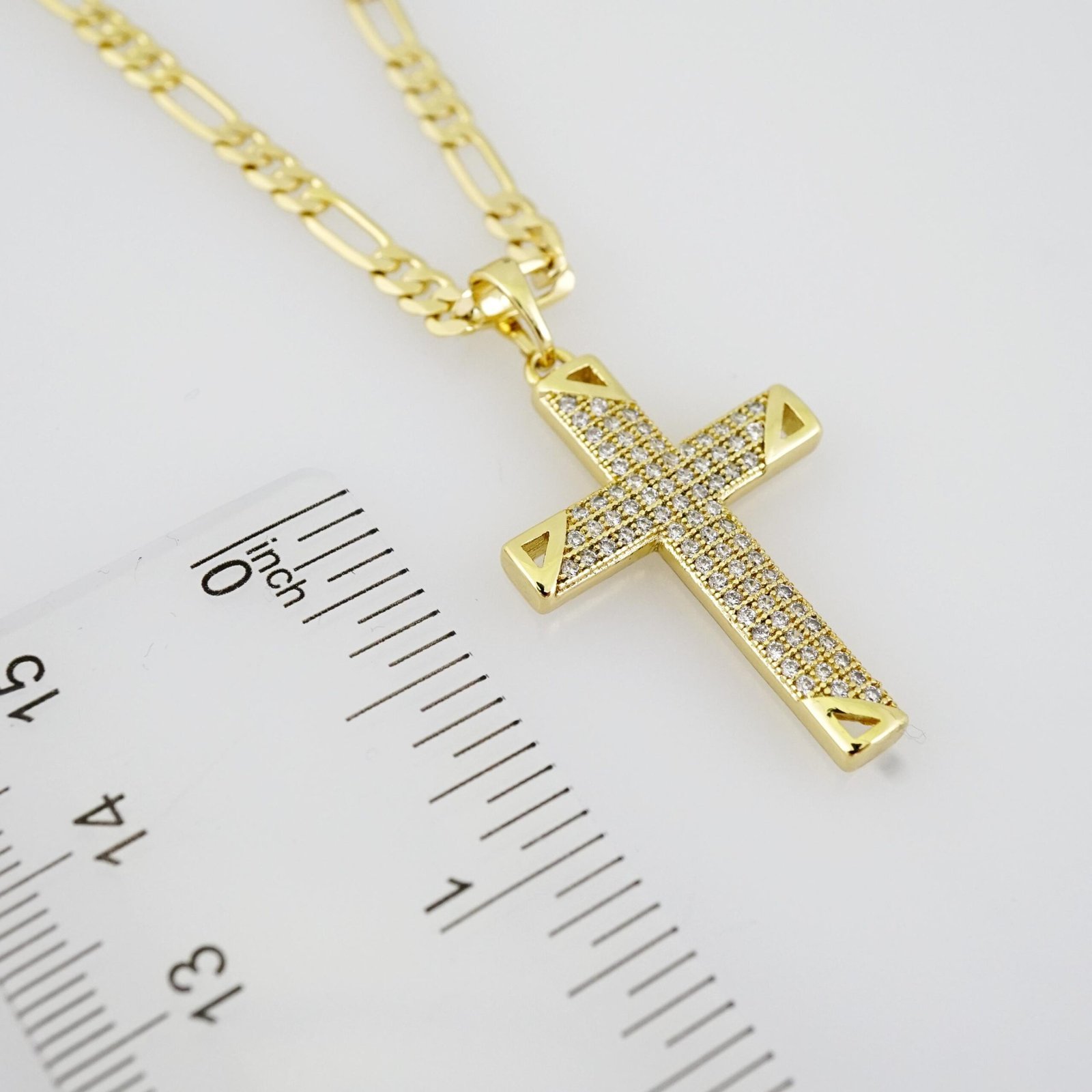 SET1714 Cadenas & Colgantes - Chain - Pendants - Zircon Stone - 14K Real Color - 3mmX45cm - Image 3