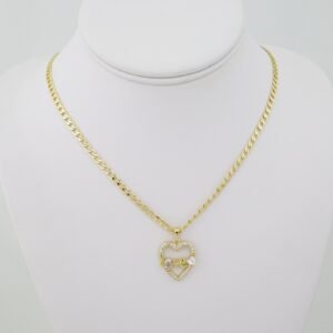 SET1719 Cadenas & Colgantes - Chain - Pendants - Zircon Stone - 14K Real Color - 3mmX60cm