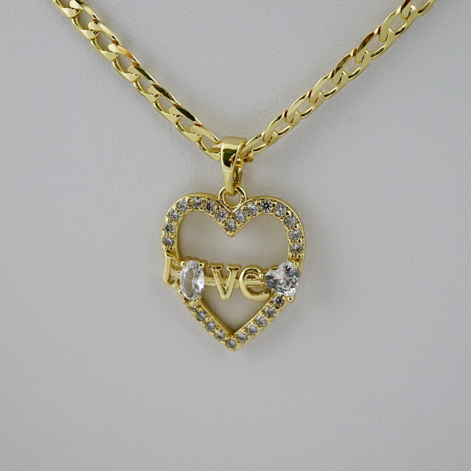 SET1719 Cadenas & Colgantes - Chain - Pendants - Zircon Stone - 14K Real Color - 3mmX60cm - Image 2