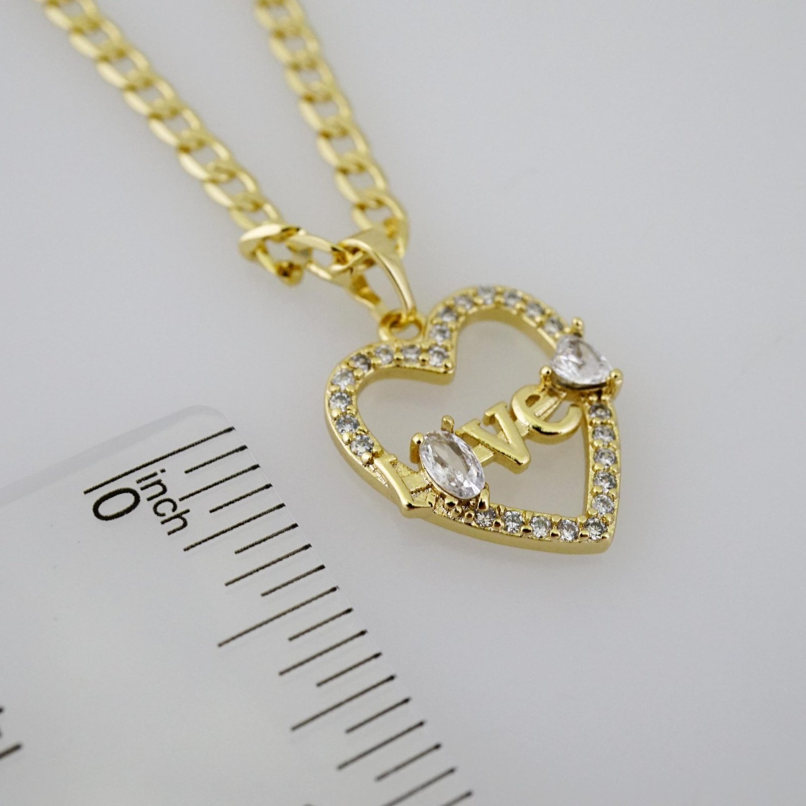 SET1719 Cadenas & Colgantes - Chain - Pendants - Zircon Stone - 14K Real Color - 3mmX60cm - Image 3