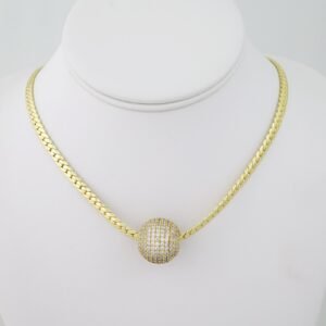 SET1509 Gargantilla - Choker - 14K Real Color - Zircon Stone