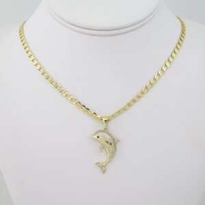 SET1510 Cadenas - Colgantes - Chain - Pendants -  14K Real Color - Zircon Stone - 4mmX45cm