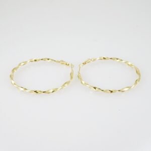 E1991 Earrings - Aretes - Plain - 14k Real Color