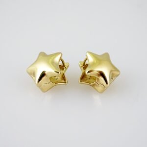 E1992 Earrings - Aretes - Plain - 14k Real Color