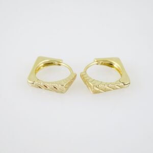 E1998 Earrings - Aretes - Plain - 14k Real Color
