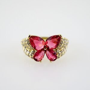 R746 RING - ANILLO - Zircon Stone - 14K Real Color